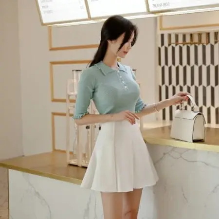 Chân váy ngắn dáng xòe - F1007CVN - Ảnh 2