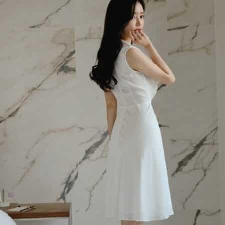 Đầm sơ mi cổ vest không tay - F1001DX - Ảnh 3