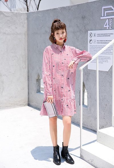 Đầm đuôi cá sơ mi năng động