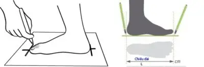 Mẹo chọn size giày converse bằng cách đo chiều dài bàn chân