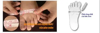 Mẹo chọn size giày converse bằng cách đo độ lớn vòng bàn chân