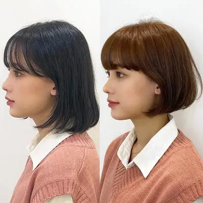 Cắt bớt vài centimet tóc, nhuộm màu sáng hơn và uốn phồng, cô bạn dễ thương của chúng ta giờ xinh như búp bê vậy.