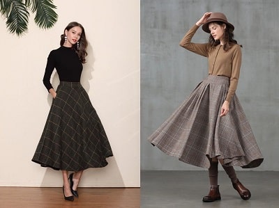 Mẫu chân váy vintage dễ thương, xinh đẹp