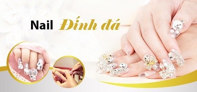 Mẫu nail đính đá đẹp