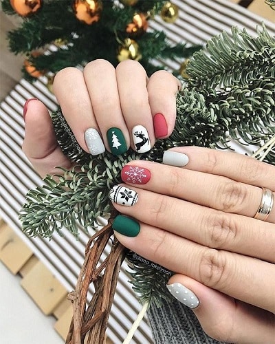 Mẫu nail đẹp cho noel giáng sinh