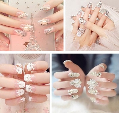 Mẫu nail đẹp cho cô dâu