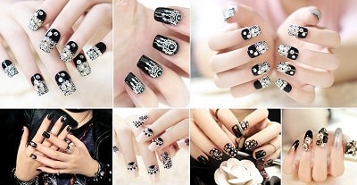 Mẫu nail đẹp màu đen