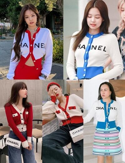 Chiếc áo Cardigan Chanel đã được mỹ nhân YG diện ra sân bay tới 2 lần nên trở thành hot trend cũng là điều đương nhiên.