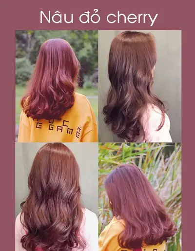 Màu tóc nâu đỏ cherry