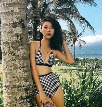 Diện bikini 2 mảnh họa tiết Gingham cá tính