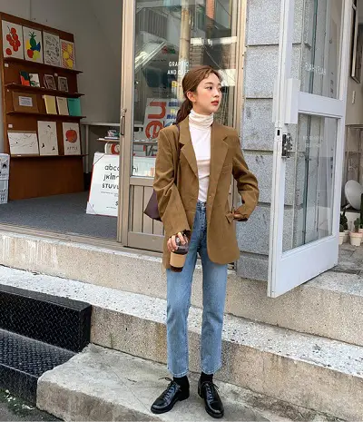 Tăng dáng vẻ lịch lãm, sang trọng với kiểu phối blazer với quần jean