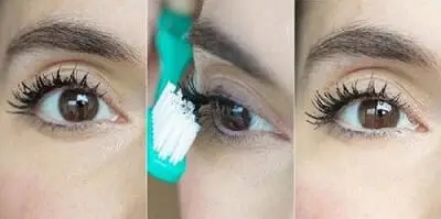 Chữa mascara vón cục vô cùng đơn giản bằng bàn chải đánh răng.