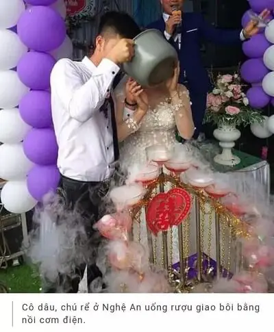 Dùng nồi cơm điện thay rượu