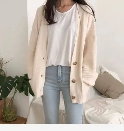 Áo khoác cardigan dáng lửng - Ảnh 4