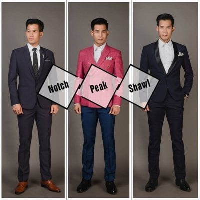 Các kiểu ve cổ của Suit Jacket
