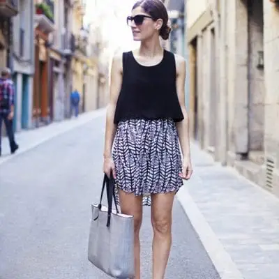 Áo Tank Top + Chân váy