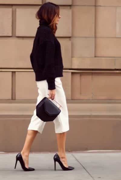 Chọn quần Culottes đơn sắc sẽ giúp nàng phối đồ dễ dàng hơn