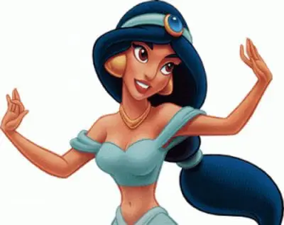 Hình ảnh công chúa Jasmine trong bộ phim hoạt hình Aladdin 1992