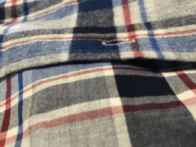 Cận cảnh áo sơ mi vải flannel