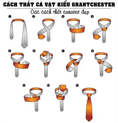 Hướng dẫn các bước thắt cà vạt kiểu Grantchester