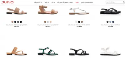 Một số mẫu sandal đế bệt tại Juno