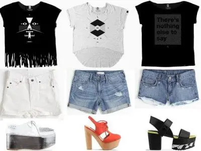 Bạn cũng có thể biến tấu những chiếc áo phông cũ trở thành những chiếc áo trendy khi phối cùng quần sooc
