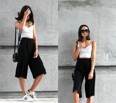 Phá cách, trẻ trung với quần ống rộng và sneaker