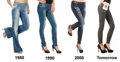 Mẫu quần skinny thay đổi theo từng thời kỳ