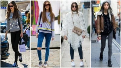 Ngoài ra cũng có rất nhiều mẫu mã giày sneaker khác phù hợp với quần skinny