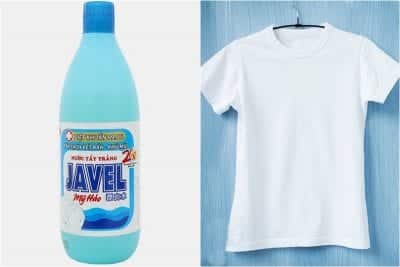 Sử dụng nước tẩy Javel để tẩy trắng quần áo