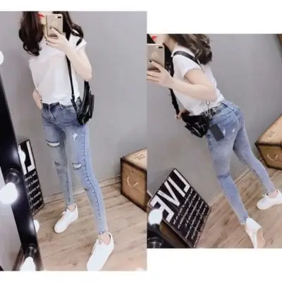 Quần jean dài nữ – giá sỉ 95,000 – 105,000đ /cái.