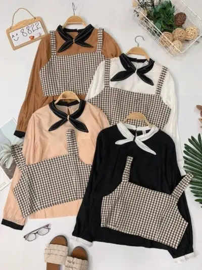Set áo croptop lụa nơ – giá sỉ 140,000đ /set.