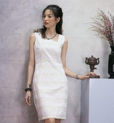 Đầm kate Hàn Quốc phối ren cao cấp – giá sỉ 225,000đ /cái.