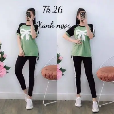 Đồ bộ nữ cotton 4 chiều tk26 – giá sỉ 85,000 – 90,000đ /bộ.