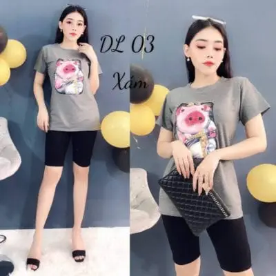 Bộ mặc nhà thun Thái dẻo DL03 – giá sỉ 108,000 – 112,000đ /bộ.