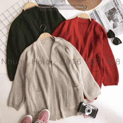 Áo khoác len Quảng Châu – giá sỉ theo số lượng: 135,000 – 140,000đ /cái.