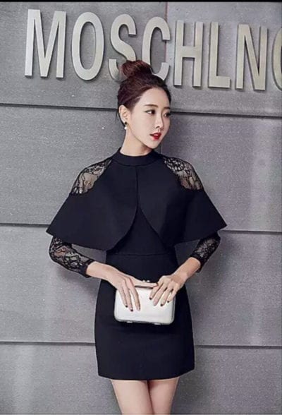 Đầm công sở phối ren tay dài – giá sỉ theo số lượng: 150,000 – 170,000đ /cái.