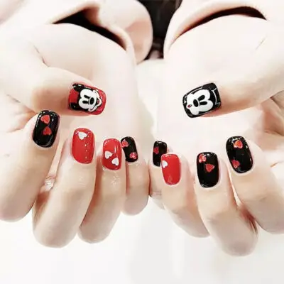 Mẫu nail ứng dụng salon Vol14 33 Mẫu nail chủ đề noell vẽ gel vẽ nổi chú chuột  mickey lên móng  Chuyện Nghề Nail