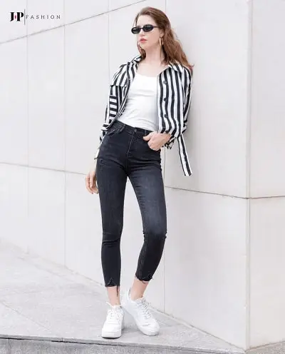 Làn gió thời trang street style của chiếc quần skinny