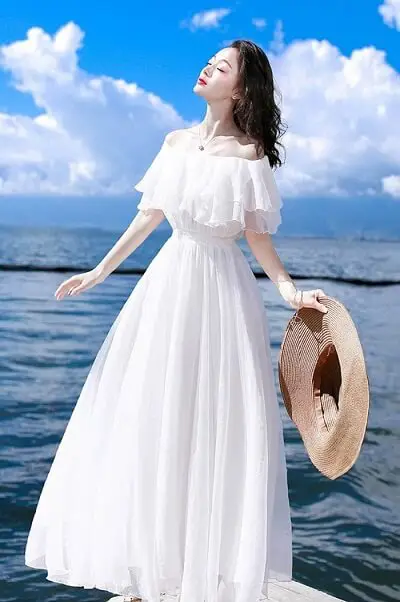 Váy trắng dài