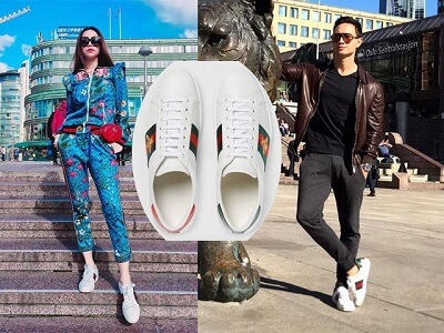 Công thức phối áo hoodie với giày Gucci Ong