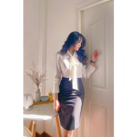 Chân váy bút chì công sở ngắn ôm body – AMEE SKIRT - Ảnh 9
